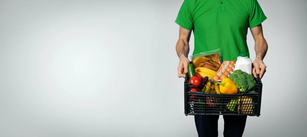 Man delivering groceries