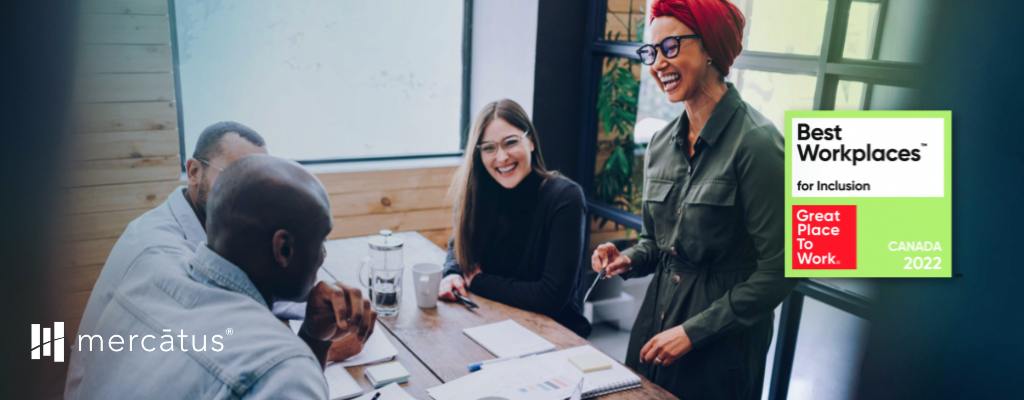 Mercatus idea team featuring best workplaces for inclusion badge