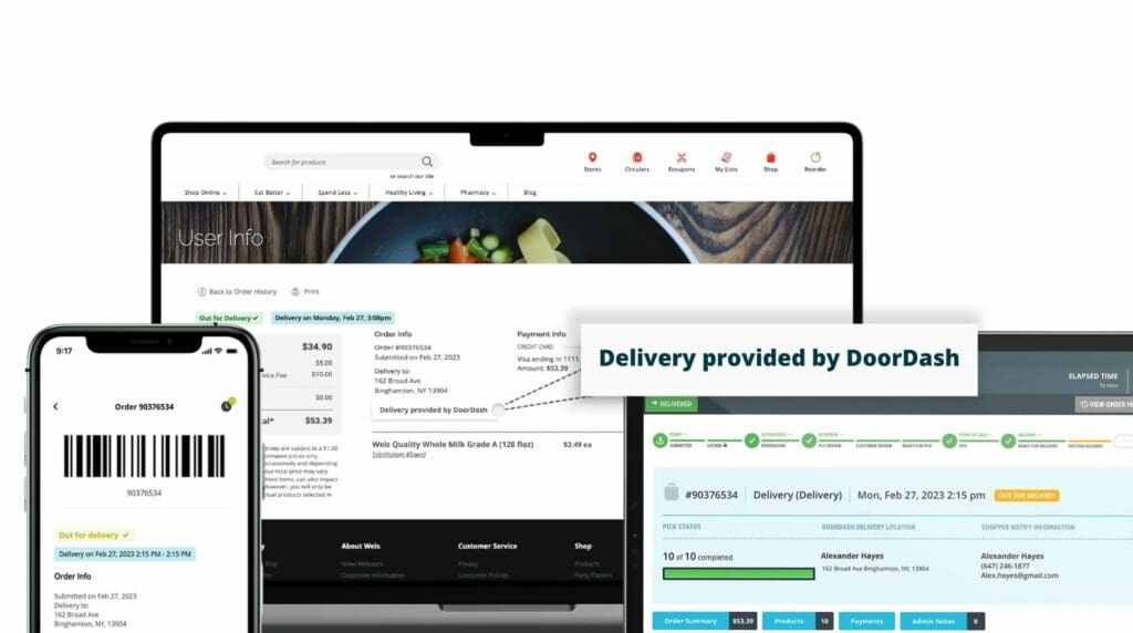 DoorDash last mile integration on Mercatus platform